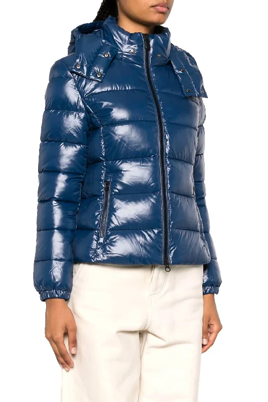 Cosmary Puffer Jacket In Ink Blue