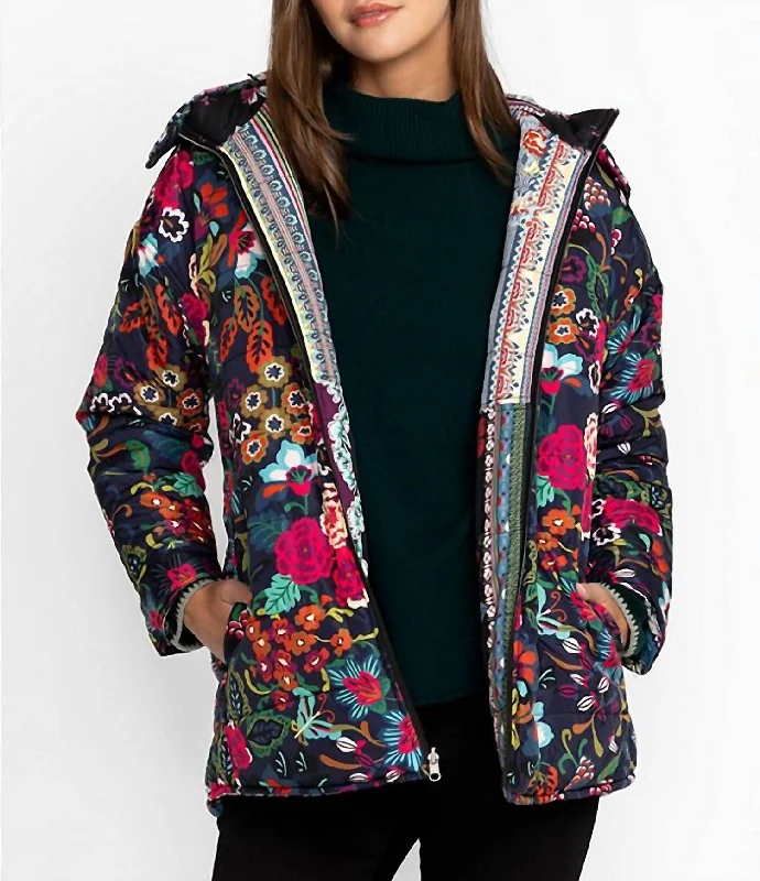 Mauri Puffer Reversible Jacket In Multi