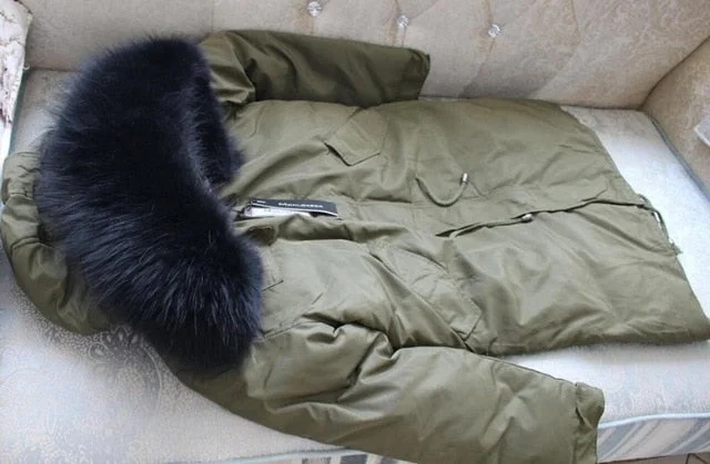 black - real fur / XL