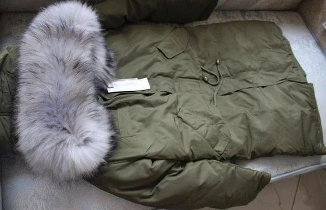 grey - real fur / M