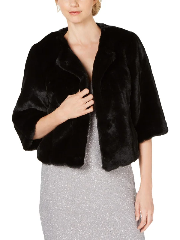 Womens Faux Fur Layering Shrug