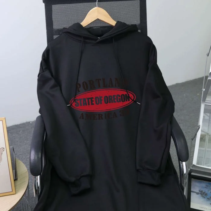 Black Slit plus Velvet [250G Large Hoody]] / Average Size