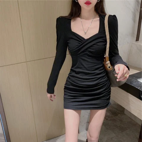 NiDELL Hot Girl Dress Autumn Clothing Adult Lady like Woman Lightly Mature New Type Hip Skirt Senior Sentong Qin Women's Clothing Elegant Figure Flattering Dress