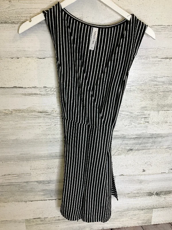 Black & White Romper Tickled Teal, Size M