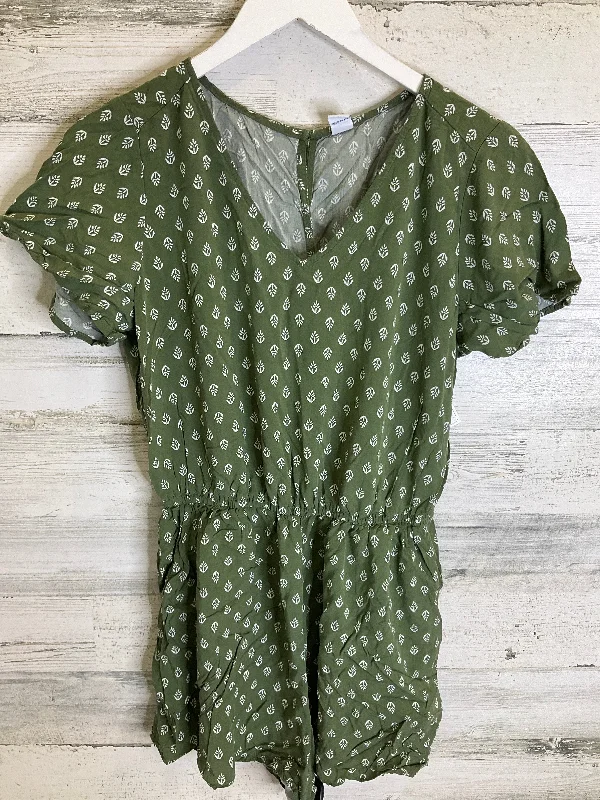 Green & White Romper Old Navy, Size M