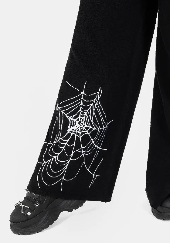 araneae-embroidered-wide-leg-knit-joggers