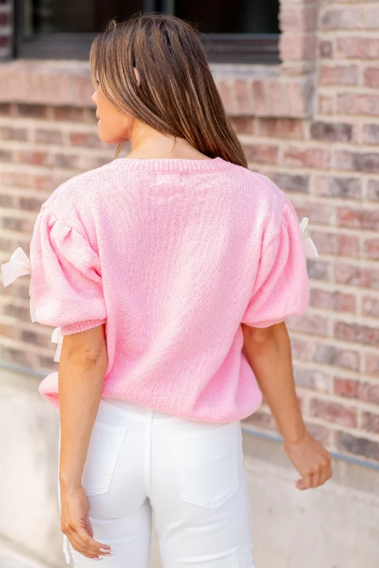 bibi-ribbon-bow-detail-puff-sleeve-sweater