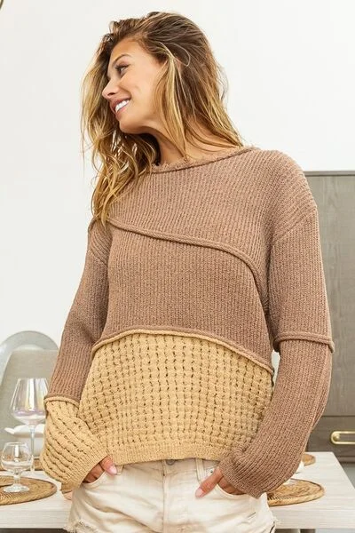 bibi-texture-detail-contrast-drop-shoulder-sweater