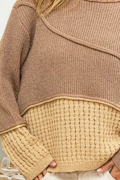 bibi-texture-detail-contrast-drop-shoulder-sweater