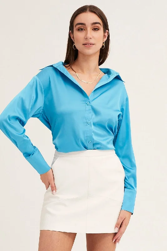 blue-satin-shirt-long-sleeve-collared-longline-wc2470-33wb