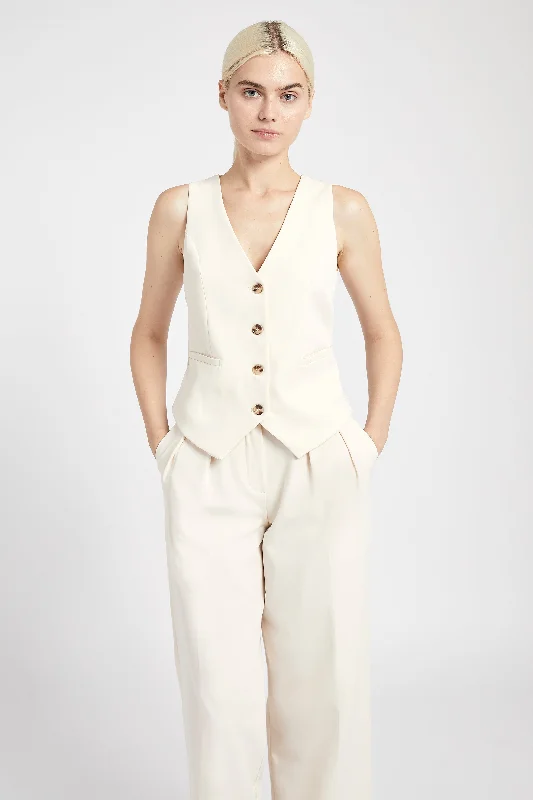 Boxy Waistcoat - Ecru