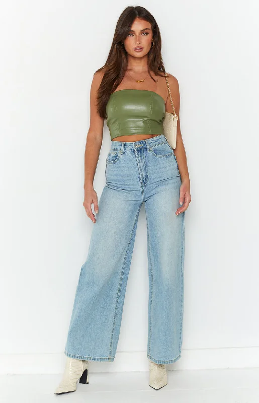 brielle-green-strapless-top