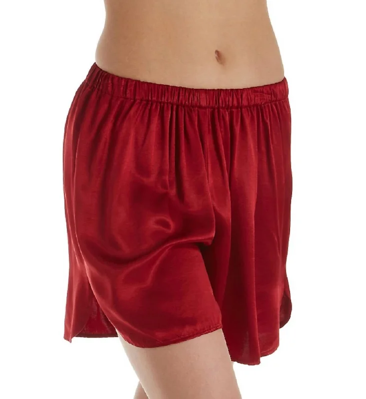 Brittany Satin Short In Red