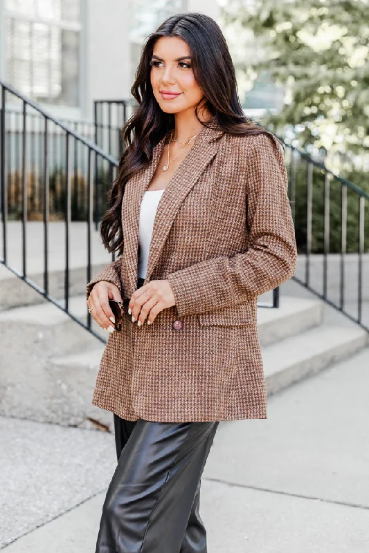 brown-plaid-blazer