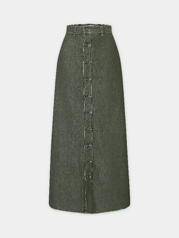 button-down-fringe-skirt-olive