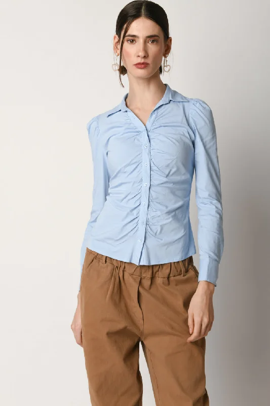 Camicia con arricciature