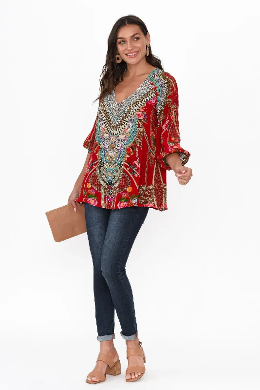 capri-red-silk-gypsy-top