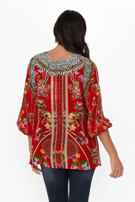 capri-red-silk-gypsy-top