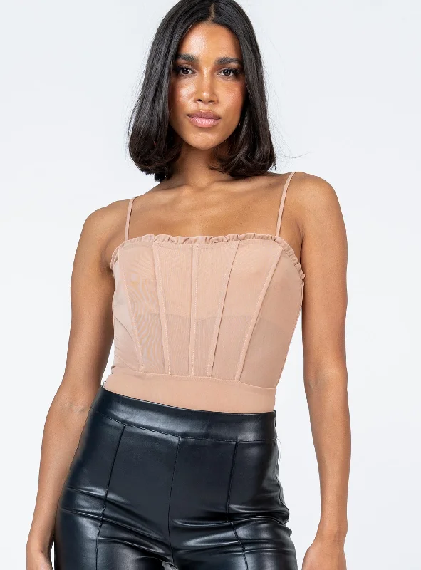 Cartia Bodysuit Light Brown