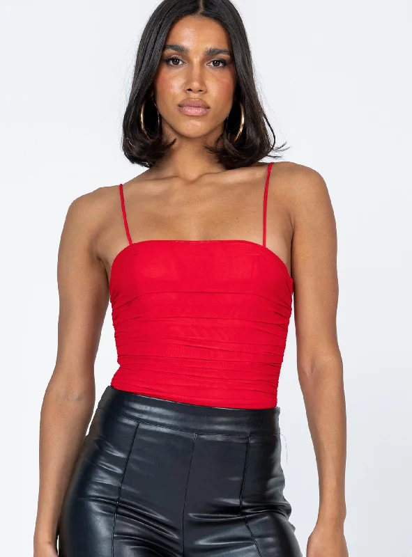 Cinzia Bodysuit Red