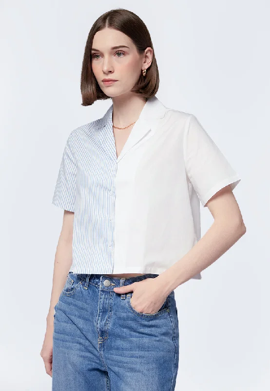 Colorblock Short Sleeve Blouse