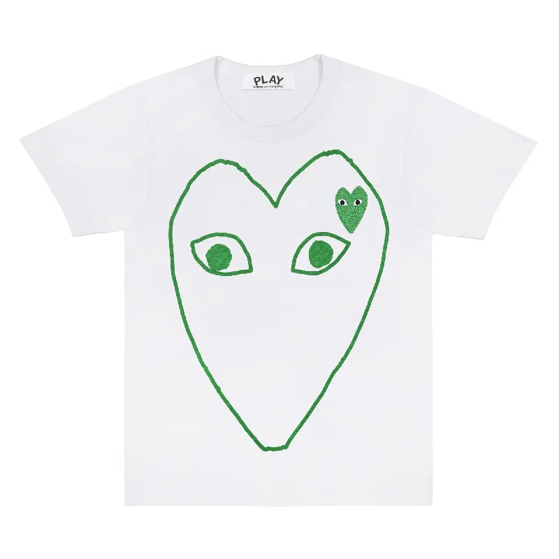 Green Outline Heart Tee Unisex