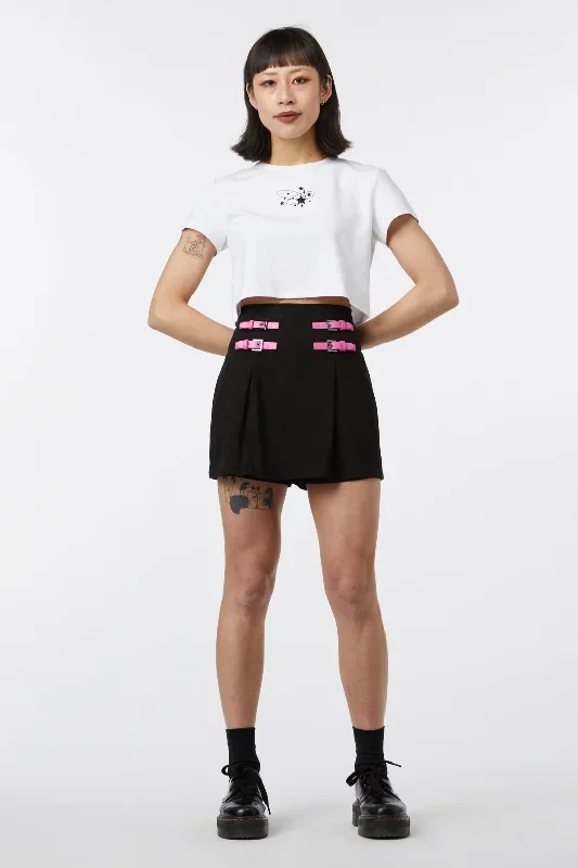 Contrast Stitch Goth Skort