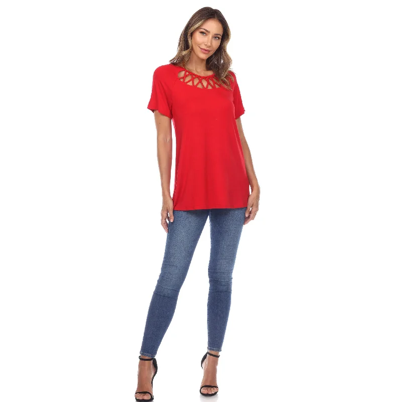 crisscross-cutout-short-sleeve-top