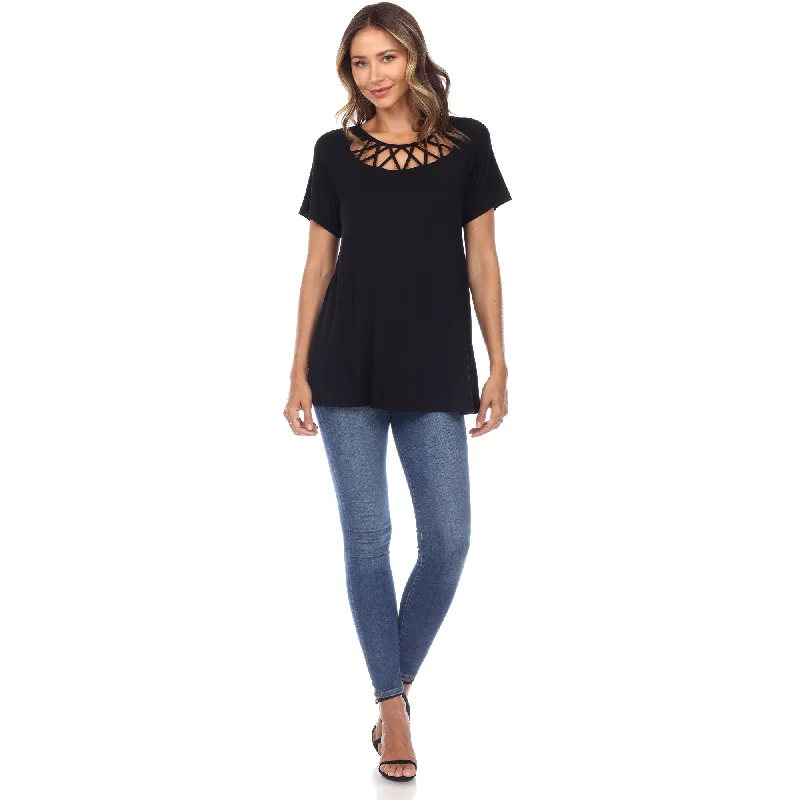 crisscross-cutout-short-sleeve-top