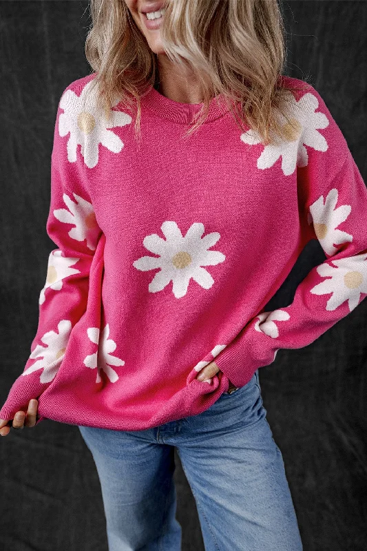 daisy-round-neck-dropped-shoulder-sweater