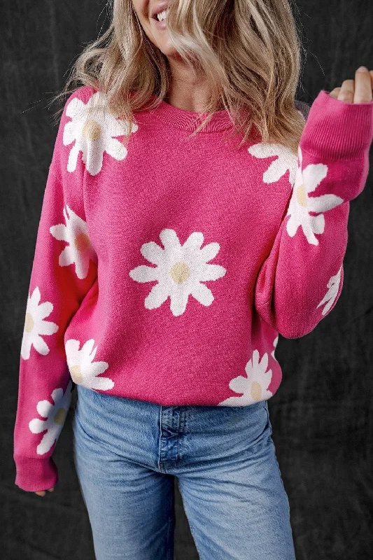 daisy-round-neck-dropped-shoulder-sweater