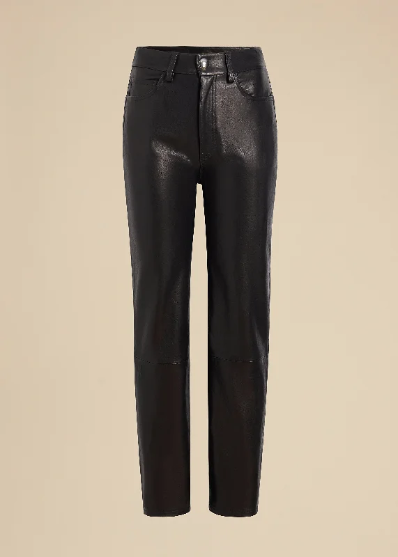 The Danielle Pant in Black Leather