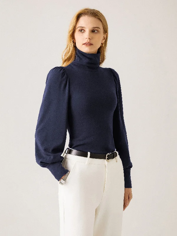 eco-mousse®-turtleneck-puff-sleeve-top