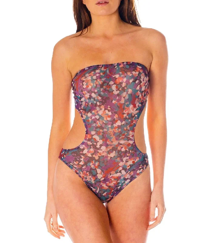 Elba Tan Through Cut Out Swimsuit