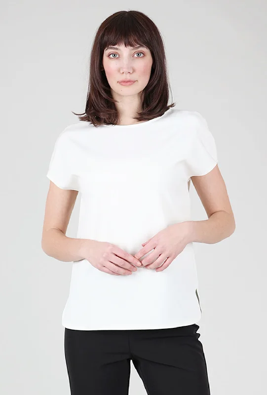 Simple Crepe Top, Ivory