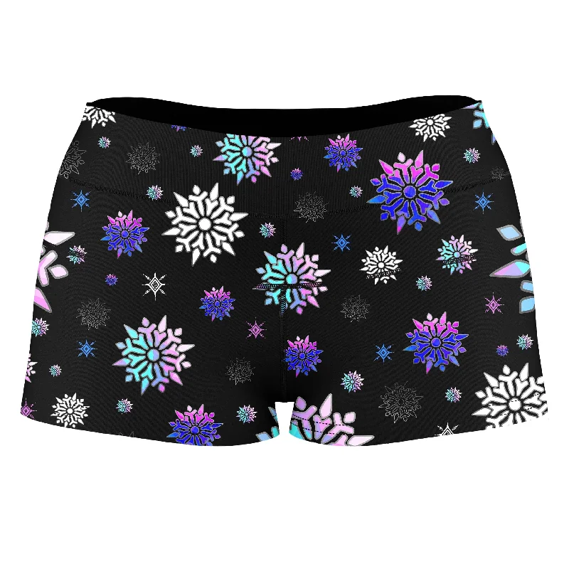 Festive Night Sky High-Waisted Women's Shorts