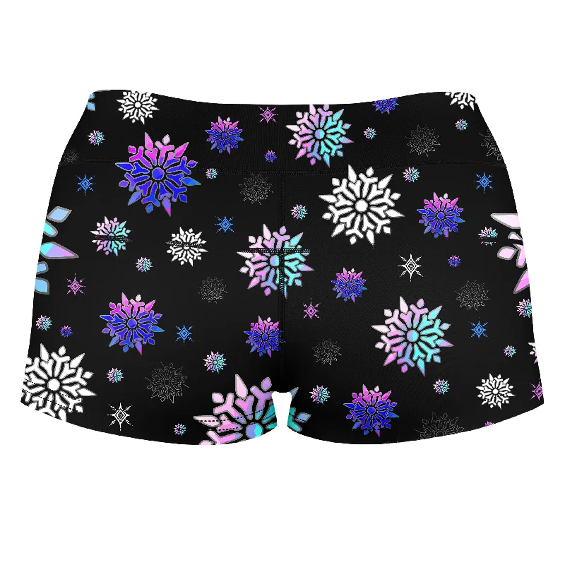 festive-night-sky-high-waisted-womens-shorts