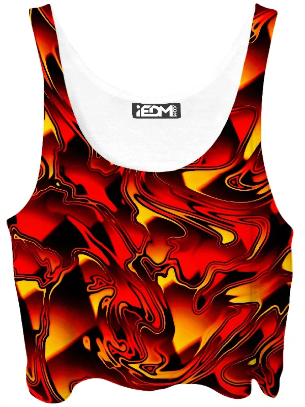 Fire Chromatic Melt Crop Top