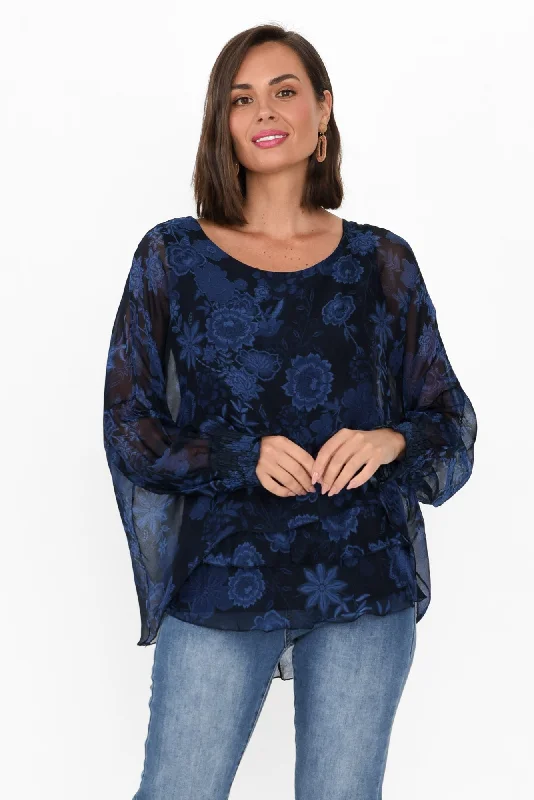 gaia-navy-floral-silk-layer-top