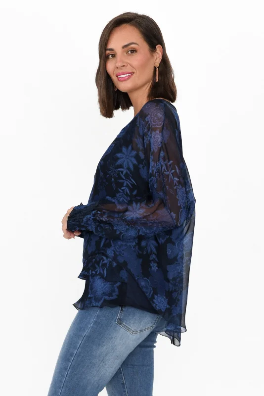 gaia-navy-floral-silk-layer-top