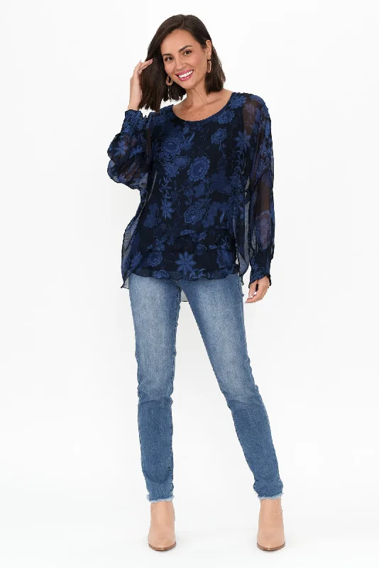 gaia-navy-floral-silk-layer-top