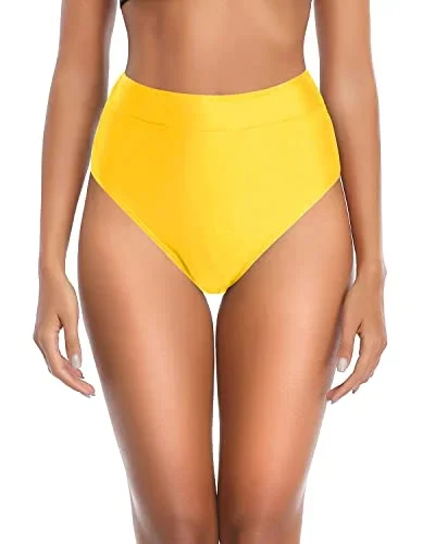 High Cut Chlorine And Saltwater Resistant Swimsuit Bottom-Neon Yellow