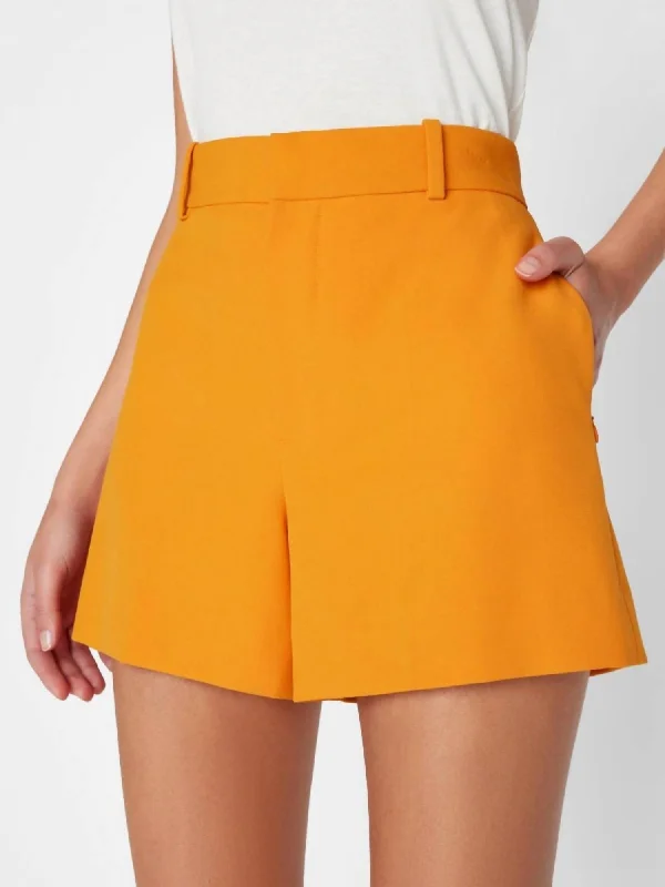 High Rise Trouser Short In Nectarine