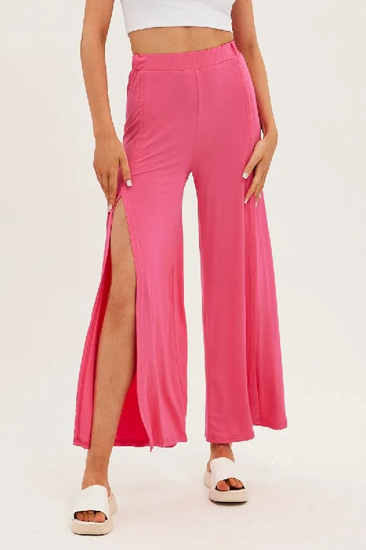 hot-pink-wide-leg-pants-high-rise-front-split-bt2561-38pb