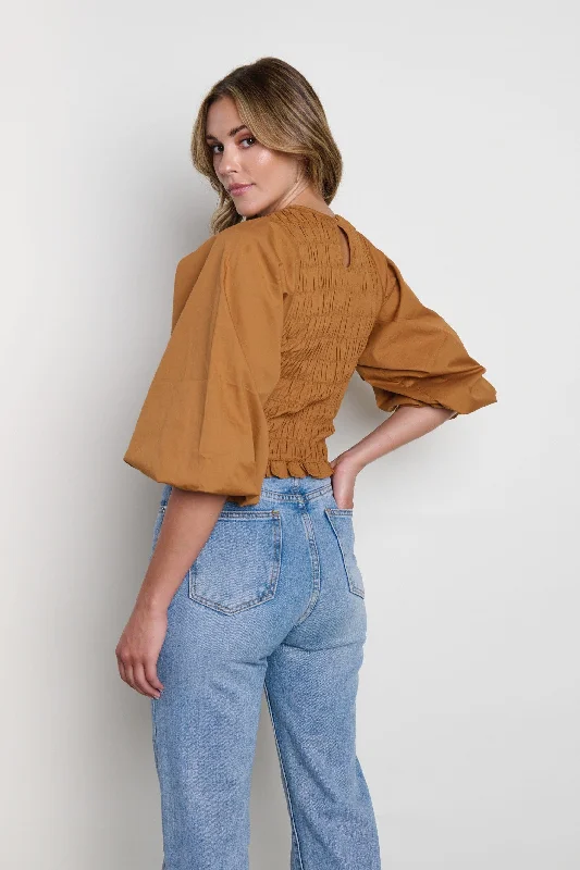 jas-shirred-top-brown