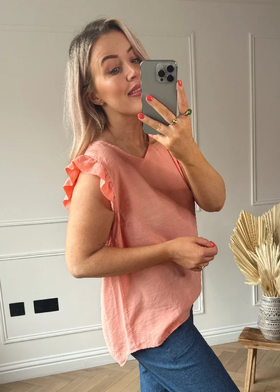 kiki-frill-vest-peach