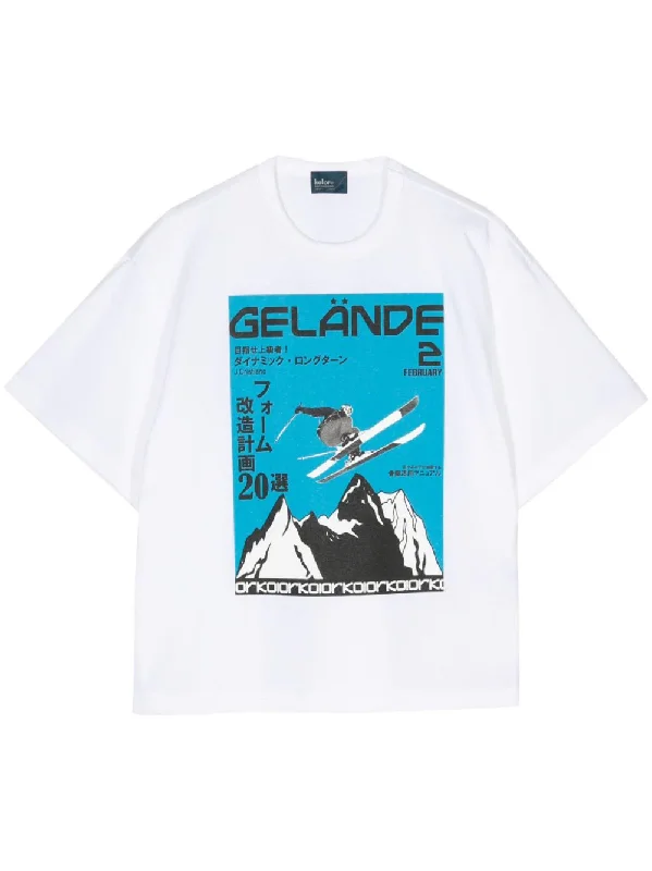 Ski Print Tee White