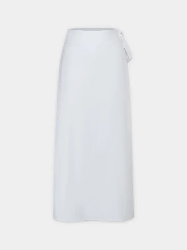 Linen Wrap Skirt-White