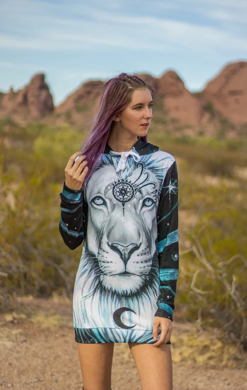 lion-galaxy-hoodie-dress