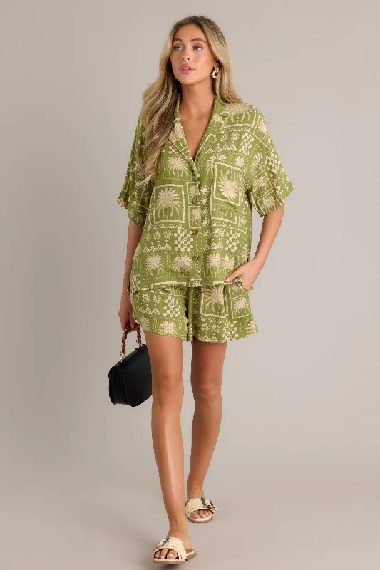 lost-in-paradise-olive-green-tropical-print-shorts